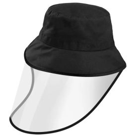 Fishman Hat Protective Face Shield Removable Sun Bucket Cap (Option: BLACK)