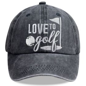 T1 70 MEI9 Love To Golf Hats For Men Women, Golf Gifts For Mom Dad, Adjustable Embroidered Wash Cotton Baseball Cap, Golf Cart Accessories (Option: Default)