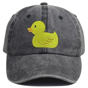 Funny Duck Gifts For Women Men, Duck Hunting Hat, Funny Animal Duck Lovers Embroidered Adjustable Baseball Cap Birthday (Option: grey)