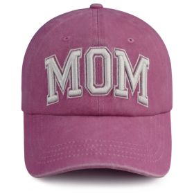 P Ink Mama Baseball Cap For Women, Adjustable Embroidered Wash Cotton Baseball Cap (Option: Pink)
