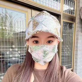Breathable Sun Protection Sun Hat Travel Fashion All-match Korean Style Baseball Cap Peaked Cap (Option: White Suit-Adjustable)