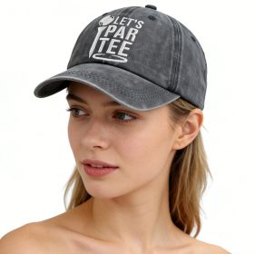 Golf Gifts Hats For Mom Dad, Par Tee Hats For Men Women (Option: BLACK)