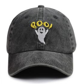 2pcs Halloween Boo Ghost Baseball Cap, Vintage Washed Cotton Hat For Men Women, Spooky Holiday Party Costume Accessory (Option: 1pcs)