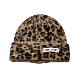 High-end New Jacquard Thick Warm All-match Knitted Hat (Option: Camel-26X22.5cm)