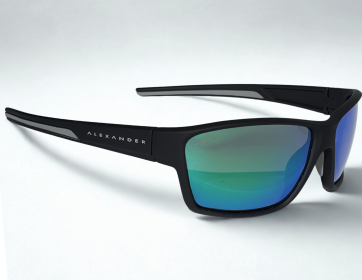 Alexander Wide Wrap Polarized Sunglasses (Color: Wide Wrap Polarized - Green Mirror)