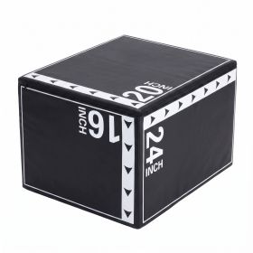 3-in-1 foam elastic jumping box, a household fitness training box, suitable for high-intensity interval training (HIIT) and jumping exercises (size: 10lb)