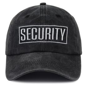 Security Hats For Men Women Security Accessories Baseball Cap (Option: BLACK)
